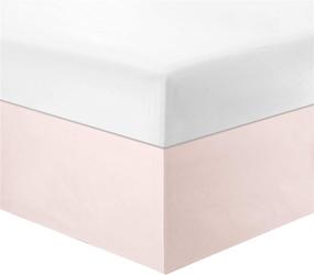 img 2 attached to 🛏️ WINLIFE Розовая юбка-подстёжка для кровати Queen - Вельветовая пыль, 14-дюймовый складчатый микрофибровый борт
