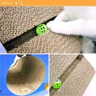 🐱 romohom 2 pack cardboard cat scratchers for indoor cats | cat scratching post & tunnel toy set | includes catnip ball logo