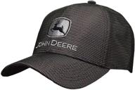 🧢 stay safe and stylish with the john deere gray and black reflective hat logo