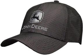 img 1 attached to 🧢 Stay Safe and Stylish with the John Deere Gray and Black Reflective Hat