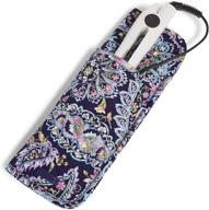 🔥 stylish and functional: vera bradley women's cotton heat resistant curling & flat iron holder case logo