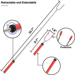 img 2 attached to Ultimate Marshmallow Roasting Sticks - 8 Pack Telescoping Smores Skewers, 34 Inch Extendable Forks with Colored Handles for Campfire, Fire Pit, Bonfire & Grill