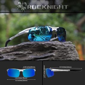 img 3 attached to ROCKNIGHT HD Polarized UV Protection Sunglasses: 🕶️ Lightweight Al-Mg Design for Driving, Golfing, Fishing, and Sports