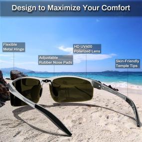 img 2 attached to ROCKNIGHT HD Polarized UV Protection Sunglasses: 🕶️ Lightweight Al-Mg Design for Driving, Golfing, Fishing, and Sports