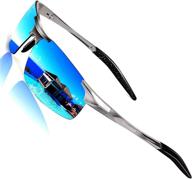 rocknight hd polarized uv protection sunglasses: 🕶️ lightweight al-mg design for driving, golfing, fishing, and sports логотип