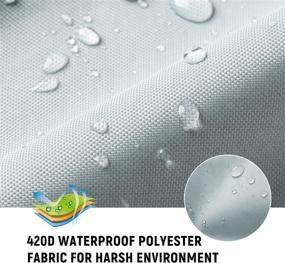 img 2 attached to 🌞 Ultimate Protection: 100% Waterproof Kayak Cover for 10-11.4 FT Kayaks - Sunblock, Dust & UV Wind Protection, Sunlight Shield, Ideal for Fishing Boats, Canoes, and Paddle Boards - 420D Kayak Storage Cover