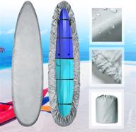🌞 ultimate protection: 100% waterproof kayak cover for 10-11.4 ft kayaks - sunblock, dust & uv wind protection, sunlight shield, ideal for fishing boats, canoes, and paddle boards - 420d kayak storage cover логотип