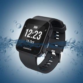 img 3 attached to Ремешок Veezoom совместим с Garmin Forerunner 35 - Стильный силиконовый заменяемый ремешок для умных часов Forerunner 35 - Широкий выбор ярких цветов с элегантной металлической застежкой.