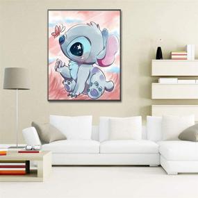 img 3 attached to Diamond Painting Kits: DIY 5D Square Full Drill 💎 Art for Relaxation & Home Wall Decor - Cute Stitch, 12x16inch