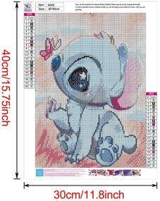 img 1 attached to Diamond Painting Kits: DIY 5D Square Full Drill 💎 Art for Relaxation & Home Wall Decor - Cute Stitch, 12x16inch