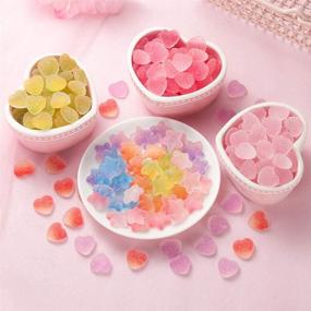 img 1 attached to Vibrant MSCFTFB Colorful Star Resin Charms: Ideal Embellishments for Jewelry Making, Cardmaking, Hair Accessories, Scrapbooking, Crafts, Dollhouses, and More (50-Piece Set, Multi-Color)