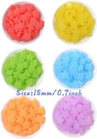 img 2 attached to Vibrant MSCFTFB Colorful Star Resin Charms: Ideal Embellishments for Jewelry Making, Cardmaking, Hair Accessories, Scrapbooking, Crafts, Dollhouses, and More (50-Piece Set, Multi-Color)