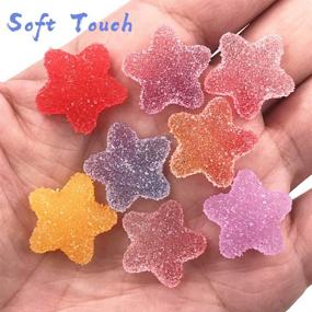 img 3 attached to Vibrant MSCFTFB Colorful Star Resin Charms: Ideal Embellishments for Jewelry Making, Cardmaking, Hair Accessories, Scrapbooking, Crafts, Dollhouses, and More (50-Piece Set, Multi-Color)
