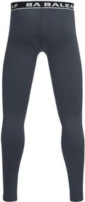 img 3 attached to BALEAF Youth Boys' Compression Thermal Baselayer Sport Basketball Tights with Fleece Lined Leggings