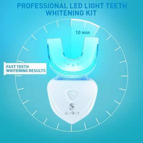 img 1 attached to 🦷 Professional Teeth Whitening Kit with LED Light - SHELTTIE, Hydrogen Peroxide Whitening Gel, 3+1 Refills, Sensitive Teeth Whitening Products, 6 Button Batteries, 2 Trays