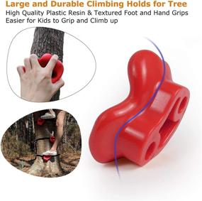 img 2 attached to 🌳 SSBRIGHT Tree Climbers: Enhance Kids' Outdoor Play with Set of 15 Climbing Holds/Steps & 6 Ratchet Straps