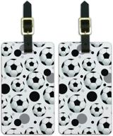 graphics more suitcase tags soccer football ball logo