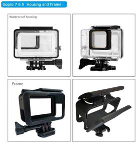 img 2 attached to 📷 Husiway 68-in-1 GoPro Hero 7 6 5 Black Accessory Kit: Action Camera Filter Frame, Waterproof Housing Case Bundle 60A for Improved SEO