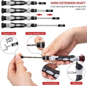 img 2 attached to 🛠️ Набор прецизионных отверток 138 в 1 - XOOL Электронный ремонтный инструмент с магнитным водителем, 101 битом, гибким валом, удлинительной прутом для компьютера, мобильного телефона, смартфона, игровой консоли, ПК, планшета.