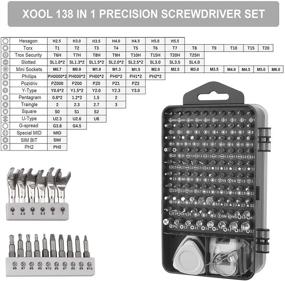 img 3 attached to 🛠️ Набор прецизионных отверток 138 в 1 - XOOL Электронный ремонтный инструмент с магнитным водителем, 101 битом, гибким валом, удлинительной прутом для компьютера, мобильного телефона, смартфона, игровой консоли, ПК, планшета.