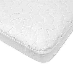 img 4 attached to Waterproof Fitted Crib and Toddler Mattress Pad Cover - American Baby Company (White, 52x28x9 Inch): Ultimate Protection for Boys and Girls (Pack of 1)
