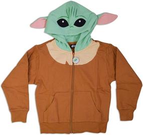 img 3 attached to 🚀 Adorable STAR WARS Mandalorian Baby Yoda Sweatshirt Hoodie for Boys, Perfect for Toddlers