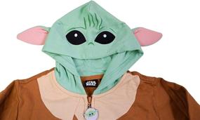 img 2 attached to 🚀 Adorable STAR WARS Mandalorian Baby Yoda Sweatshirt Hoodie for Boys, Perfect for Toddlers