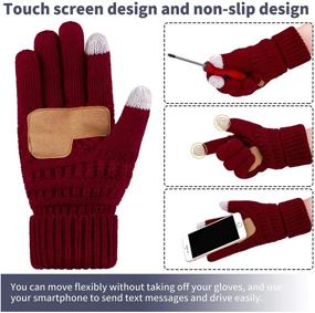 img 2 attached to 🧤 Cooraby Winter Thermal Touch Screen Gloves for Men - Stylish and Functional Accessories