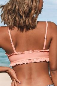 img 3 attached to CUPSHE Womens Bandeau Ruffle Bathing
