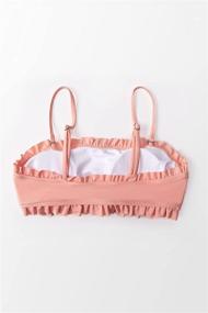 img 2 attached to CUPSHE Womens Bandeau Ruffle Bathing