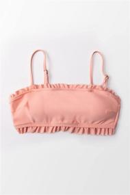 img 4 attached to CUPSHE Womens Bandeau Ruffle Bathing