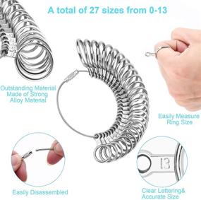 img 2 attached to 📏 UUBAAR Ring Sizer Tool Kit: Aluminum Mandrel, Premium Metal Measurement Set, Finger Gauge, Stick & Polishing Cloth Included, US Ring Sizing Helper