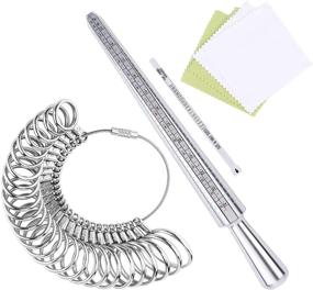 img 4 attached to 📏 UUBAAR Ring Sizer Tool Kit: Aluminum Mandrel, Premium Metal Measurement Set, Finger Gauge, Stick & Polishing Cloth Included, US Ring Sizing Helper