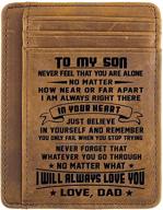 👨 dad & son engraved leather wallet logo