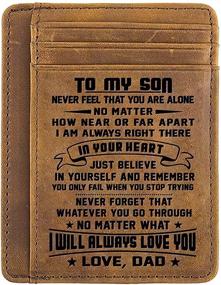 img 4 attached to 👨 Dad & Son Engraved Leather Wallet