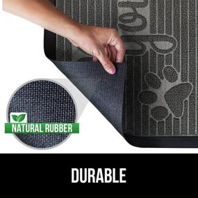 img 1 attached to Gorilla Grip Heavy Duty Rubber Door Mat - Waterproof, Low Profile, Easy to Clean - Perfect for Entry, Patio, and Busy Areas! (17x29, Stone Paws)