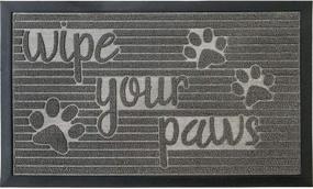 img 4 attached to Gorilla Grip Heavy Duty Rubber Door Mat - Waterproof, Low Profile, Easy to Clean - Perfect for Entry, Patio, and Busy Areas! (17x29, Stone Paws)