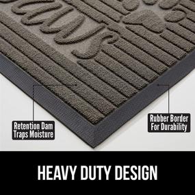 img 3 attached to Gorilla Grip Heavy Duty Rubber Door Mat - Waterproof, Low Profile, Easy to Clean - Perfect for Entry, Patio, and Busy Areas! (17x29, Stone Paws)