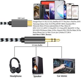 img 2 attached to 🎧 Drift Type C to 3.5mm Audio Adapter: USB C Male to 3.5mm Male Extension Cable for Google Pixel, Galaxy Note & More