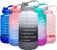 stay hydrated with the elvira large 1 gallon motivational time marker water bottle - bpa free, anti-slip & leakproof for fitness, gym, and outdoor sports logo