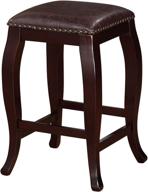 🪑 brown linon san francisco square top counter stool: stylish and functional seating solution logo