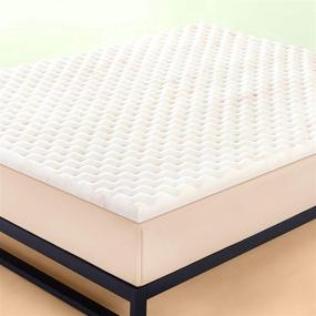 img 1 attached to Enhance Your Sleep Experience with ZINUS 2 Inch Swirl Copper Cooling Memory Foam Mattress Topper - Twin Size