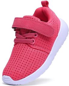 img 4 attached to DADAWEN Lightweight Breathable Girls' Athletic Sneakers for Sports