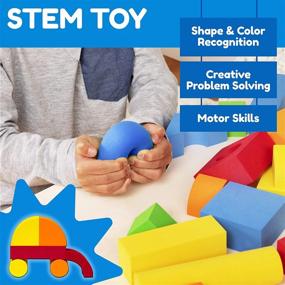 img 1 attached to 🧱 Discover the Fun with JaxoJoy Foam Building Blocks: Recommended for Endless Creativity!