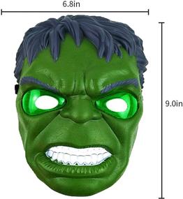 img 2 attached to 🎁 Gifts Green Superhero Masks Cape