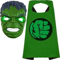🎁 подарочные зеленые маски-плащи супергероя логотип