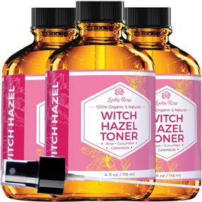 img 1 attached to 🌿 Organic Witch Hazel Toner with Pure Rose Water & Botanicals - Leven Rose Facial Toner, 4 oz