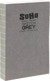 img 4 attached to 📔 SoHo Urban Artist Drawing Pad - Open Bound Hardcover Sketchbook - 120 Sheets, Lay-Flat Binding for Writing, Sketching, and Drawing - 5.6" x 8.26" - 65 lb. / 100gsm - Grey