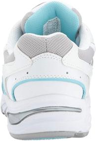 img 2 attached to 👟 Vionic Women's Walker Classic Walking Shoes: White and Blue Leather, Orthotic Arch Support, Size 8.5 Wide US