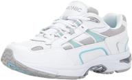 👟 vionic women's walker classic walking shoes: white and blue leather, orthotic arch support, size 8.5 wide us logo